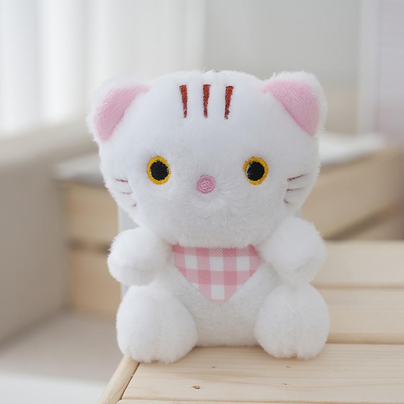 

Soft Plush Endearing Cat Keychain Bag Accessory In Lovely Colors білий