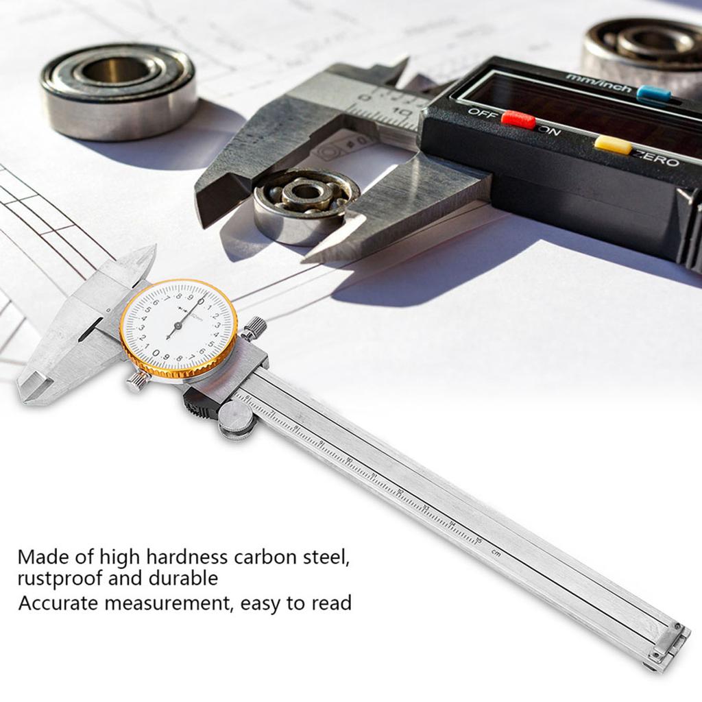 0150mm 0.02mm Shockproof Vernier Caliper Accuracy Metric Gauge Measuring Tool