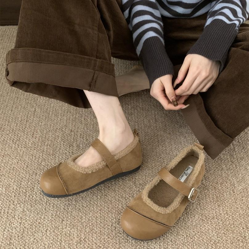 Popular Soft-soled Ugly Cute Boken Shoes 2025 New Spring and Summer Shallow Mouth Flat-soled Single Shoes Women's Versatile Mary Jane Shoes