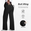 High-Waist Maternity Straight-Leg Stretch Pants - Versatile and Fashionable for Casual Wear