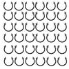 36PC Stainless Steel Horseshoe Septum Piercing Lot Horseshoe Nose Piercing Ring Bulk Fake Nose Ring Horseshoe Earring Cartilage