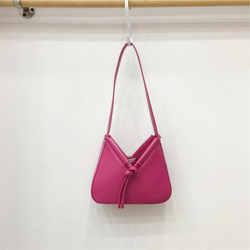 Hochwertige Sense PU Leder Umhängetasche für Damen Koreanisches Nischendesign Kordelzug Unterarmtasche Sommer Trendige Damenhandtaschen