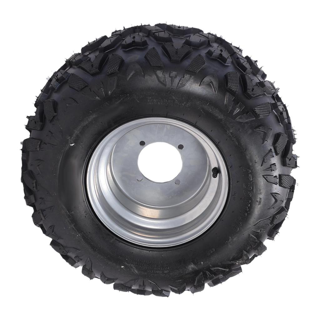22x10 10 Tire 10 Inch A Shaped Pattern Anti Slip Explosion Proof Rear Wheel Tyre with Hubs for UTV Go Kart Golf Cart ATV