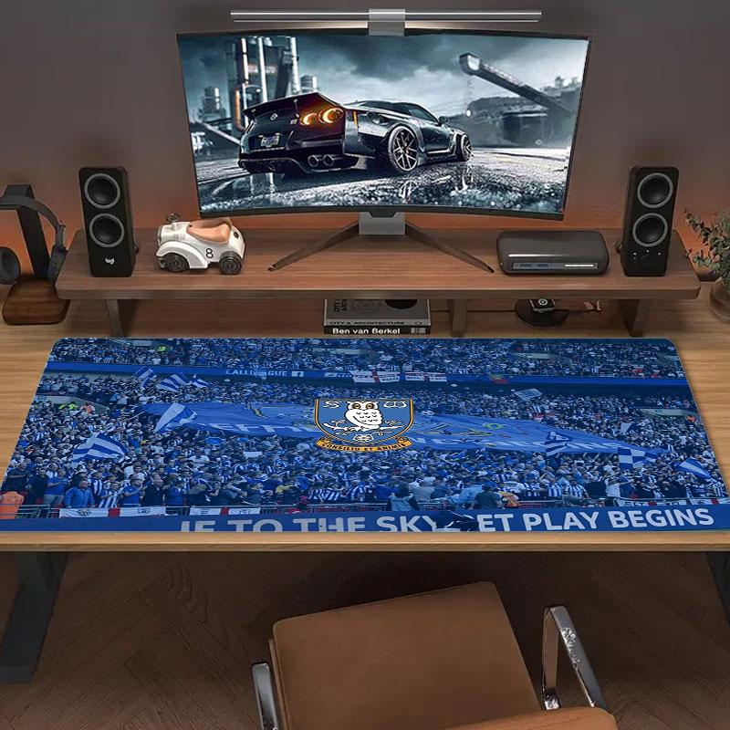 Sheffield Wednesday Logo Large Size Mouse Pad Large Gaming Table Cushion Non-slip Laptop Tablet Big Mousepad XXL Mat Mini PC Playmat With Lock edge