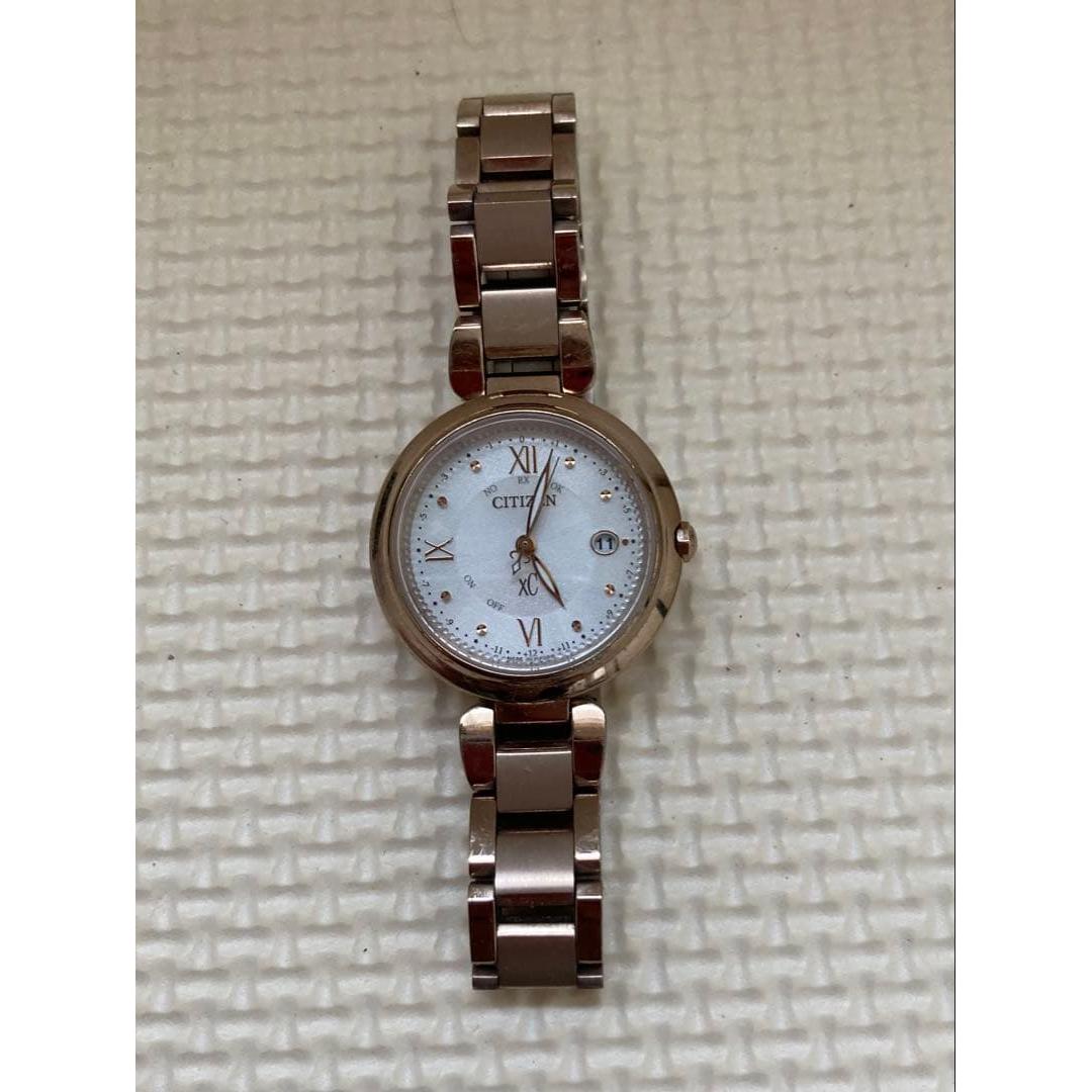 Used Citizen Cross Sea Radio Solar Sakura Pink CITIZEN