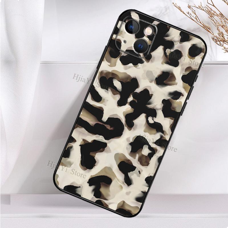 Tortoise Pattern Tortoiseshell Silicone Phone Case For iPhone 11 14 12 13 Pro Max Mini X XR XS Max 6 7 8 Plus SE 2020 Cover