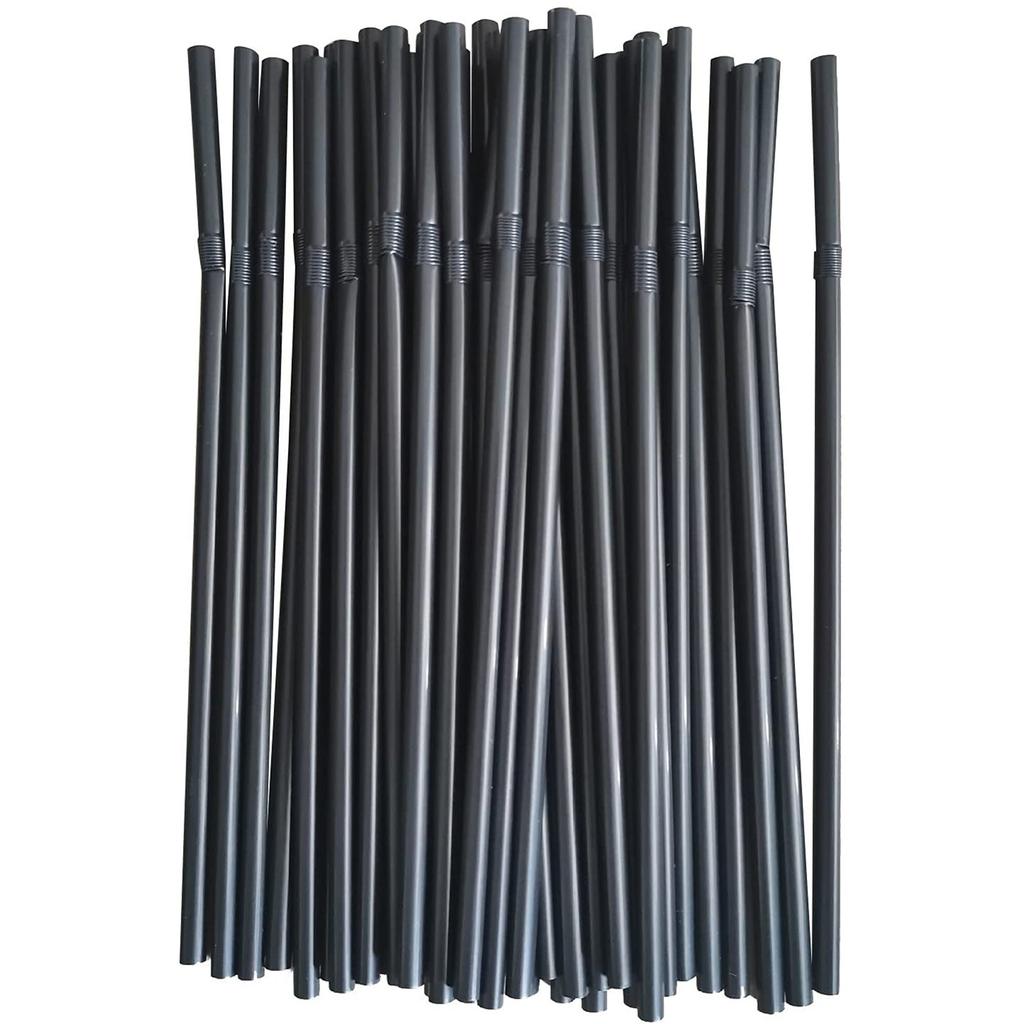 Disposable Colored Elbow Material Straws Juice Drink Milk Tea Straws 100/500/70