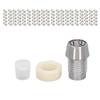 100 Sets LED Holder 5mm Plastic Light Emitting Diode Panel Mount Clip Accessory Set Kit Silver