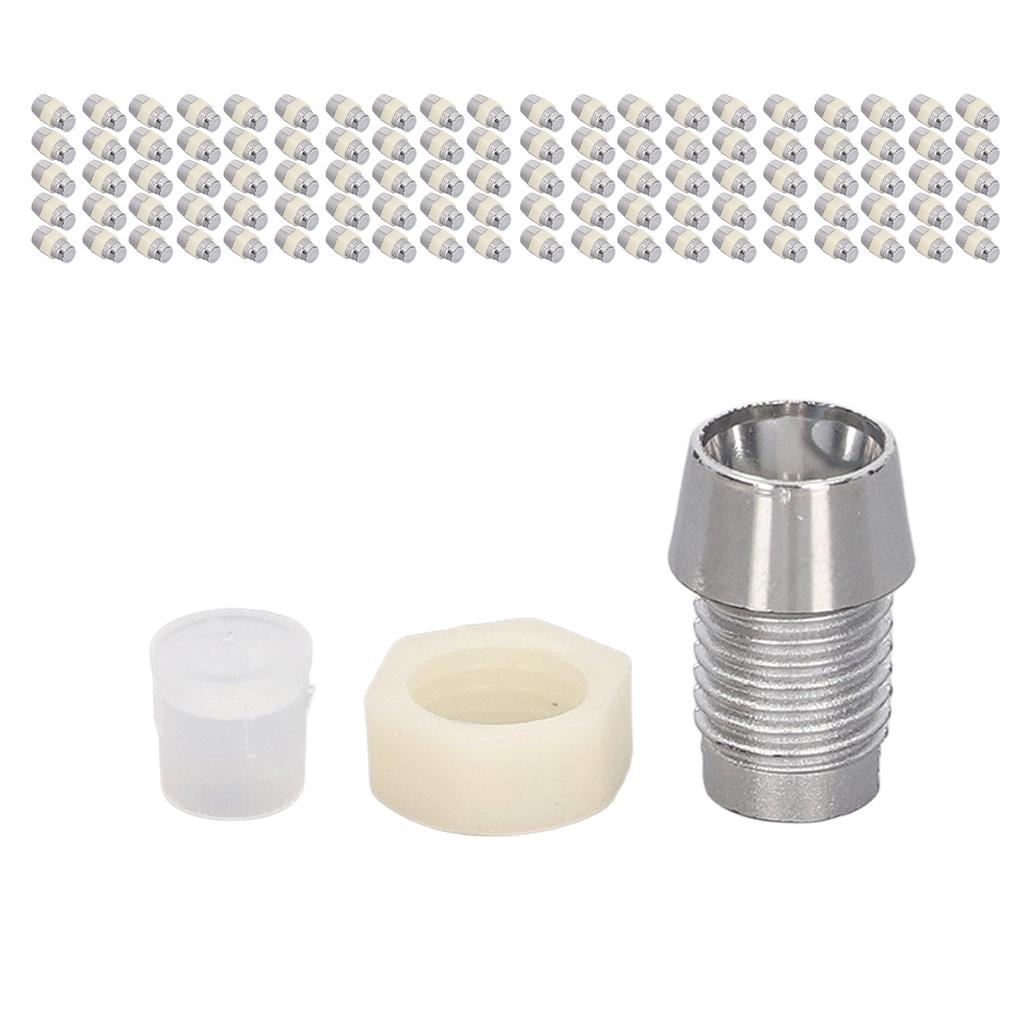 100 Sets LED Holder 5mm Plastic Light Emitting Diode Panel Mount Clip Accessory Set Kit Silver