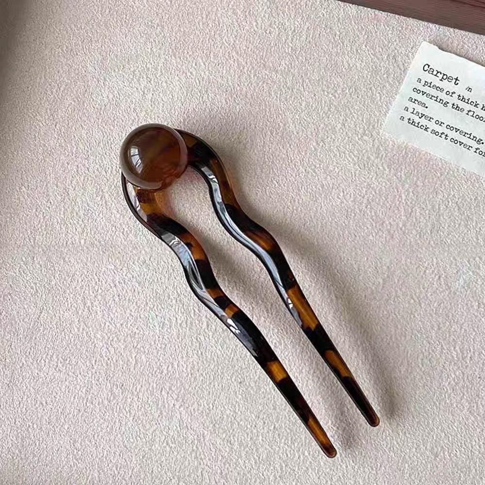 U-Shaped Hairpin Acetate Hair Bun Fashion Hair Sticks  for Women Girls