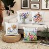 New Spring and Summer Flower and Bird Print Pillowcase Home Sofa Cushion Pillowcase