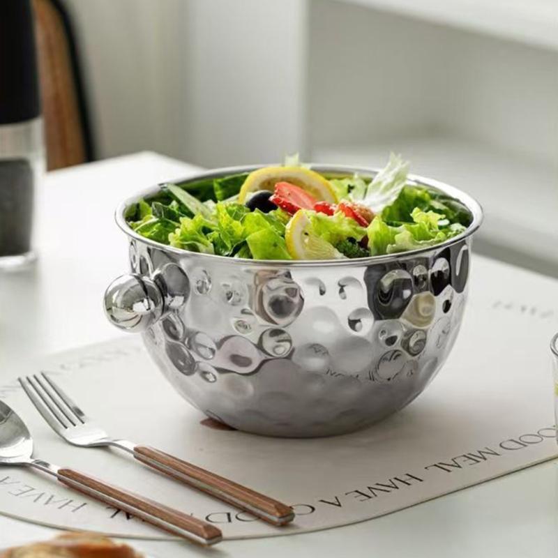 2PCS 304 Nonrust Steel Ice Buckets Set With Textured Hammered Finish And Ergonomic Handle Gift Ice Container Set