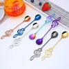 10PCS 304 Stainless Steel Musical Notes Coffee Spoon Stirring Cup Spoon Music Stick Ice Cream Gift Spoon Kitchen Accessorie