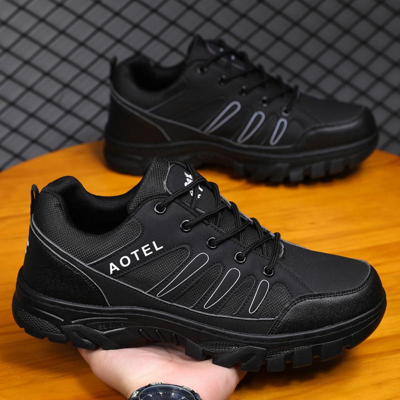 Mountaineering Men's Shoes New Outdoor Round Head Flat Heel Labor Insurance Shoes Casual Trend Warm Comfortable Cold Sticky Mountaineering Shoes