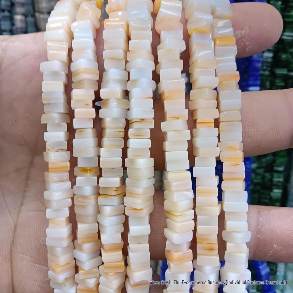 Nepal Kolorowe Kwadratowe Szklane Koraliki 6x3mm do Biżuterii DIY