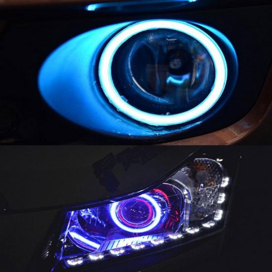 60mm-120mm Car Vehicle Angel Eye Universal COB Ring LED Light Headlight Lamp