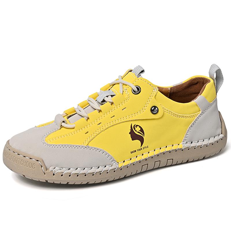 Große Größe 43 Handgefertigte Spaltleder Freizeitschuhe Damen Loafer Bequemer Fahrschuh Mokassins Damen Flache Schuhe