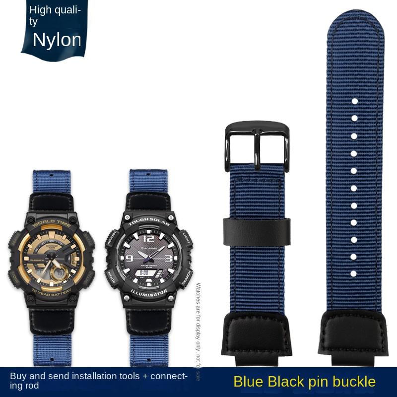 Per Casio AQ-S810W AEQ-110W MCW-200 cinturino da polso in tela di nylon sportivo 16mm 18mm cinturino per orologio cinturino da polso sportivo da uomo