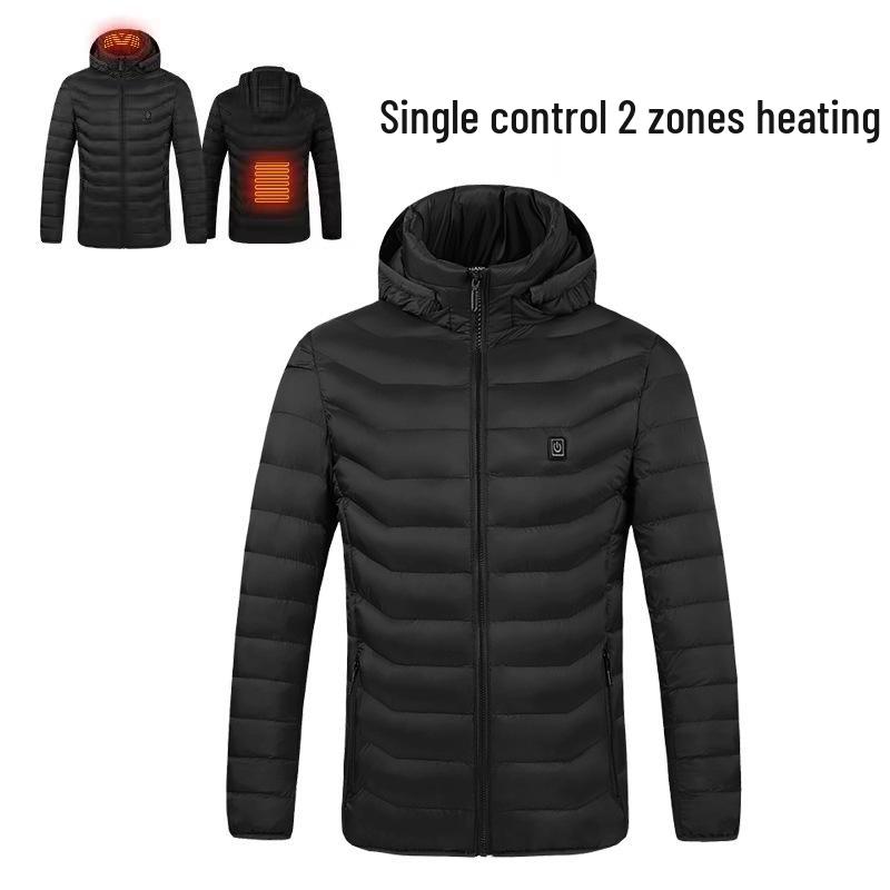 

Men s Dual-Control USB Heated Cotton Coat with Nine-Zone Electric Heating 5XL