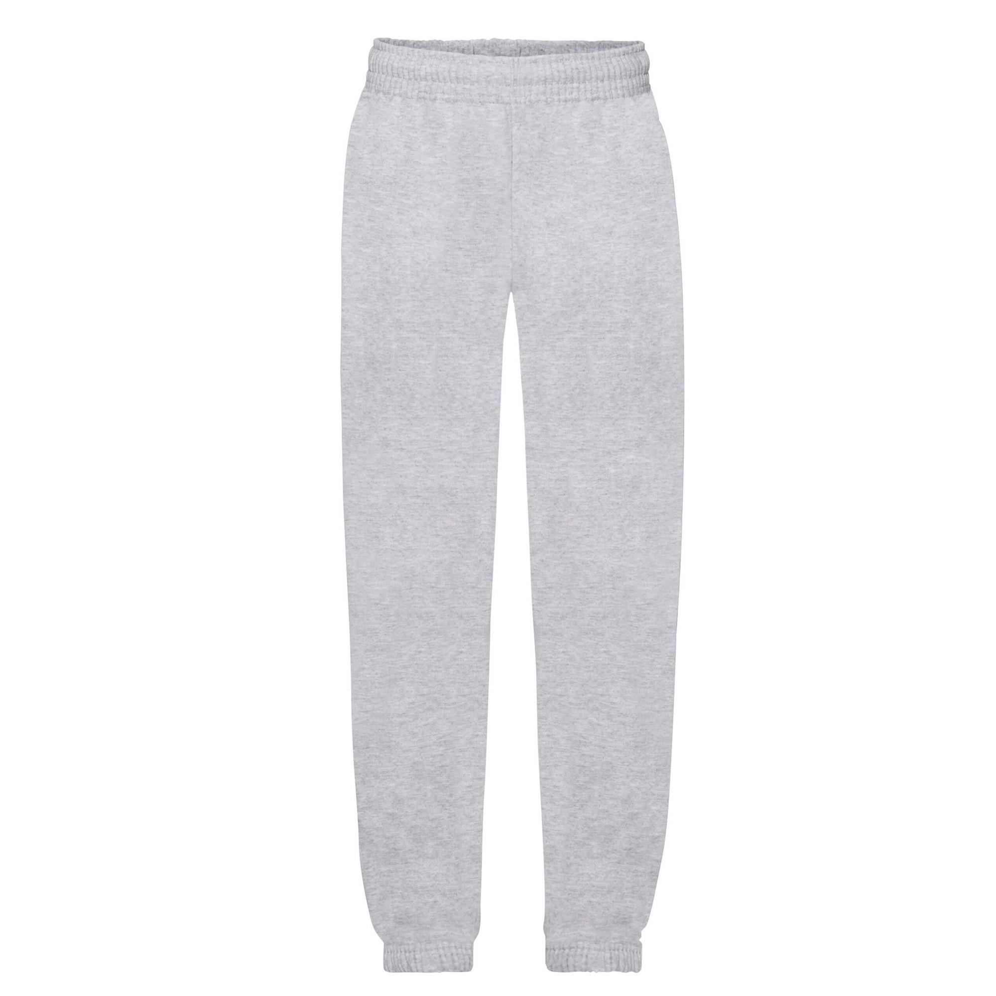 FRUIT OF THE LOOM Pantaloni da jogging per bambini/ragazzi con orlo elasticizzato Heather 14-15 grigio