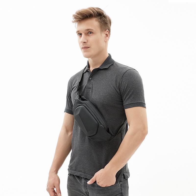Men's Trendy Shield Armor Messenger & Waist Bag - Unisex Sports Chest Bag for Mobile Phone