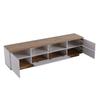 MODERNLUXE Wooden TV Unit 180cm - 5 Doors 8 Compartments - Contemporary Style - Natural & White