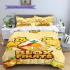 Blox Fruits Pattern Bedding,Quilt Set Quilt Cover Pillowcase Home Birthday Gift(1 * Duvet Cover + 2 * Pillowcase, Without Core)