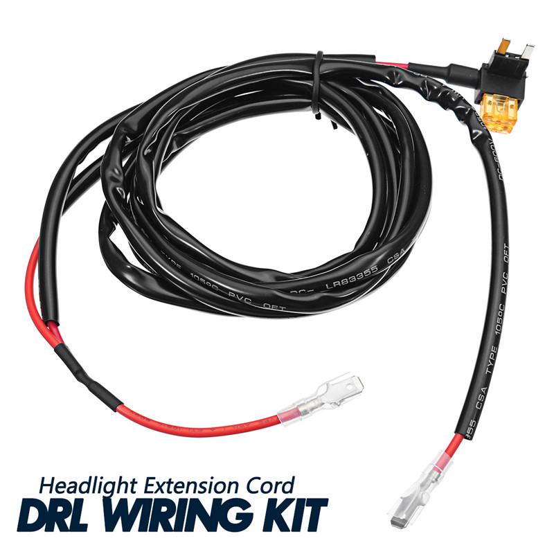 Buy DRL Extension Wire Kit For 7Inch Integrated LED Headlight Daytime