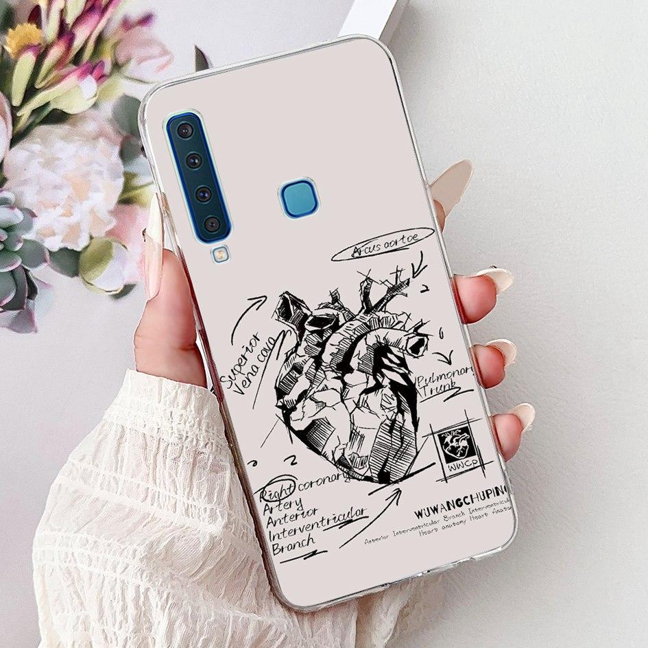 For Samsung Galaxy A7 A9 2018 Case New Fashion Flower Marble Soft Silicone Clear Phone Cover For Samsung A9 2018 SM-A920F Bumper