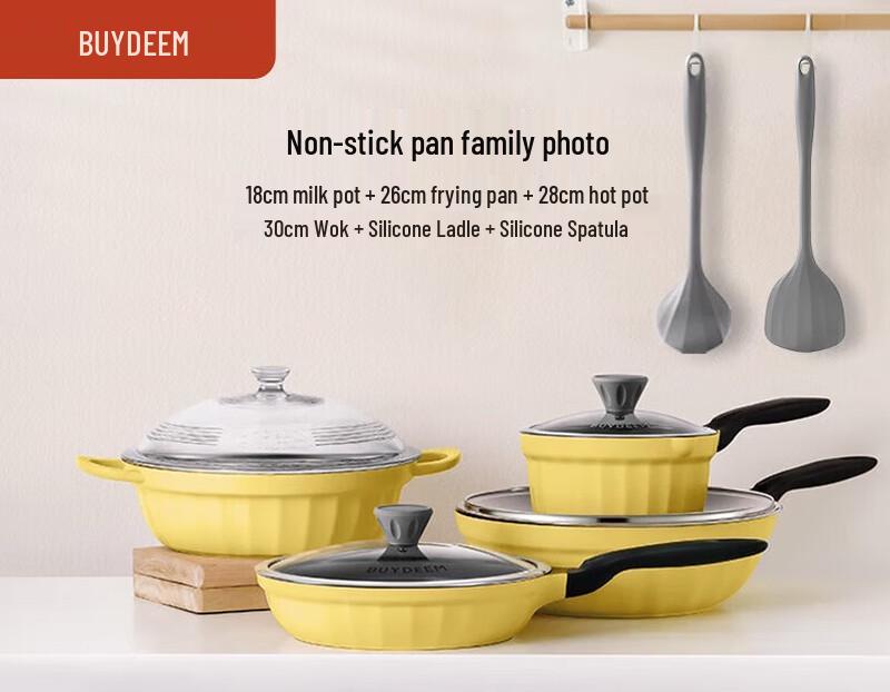 Buydeem 6-Piece Non-Stick Cookware Set
