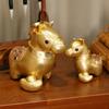 Golden Horse Plush Doll Horse Brings Wealth Zodiac with PP Cotton Filling Chinese New Year 2026 Gift for Home Decor & Blessings