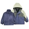 Boys' 2025 Winter Windbreaker: Three-in-One Detachable Fleece-Lined Jacket for Spring and Autumn.