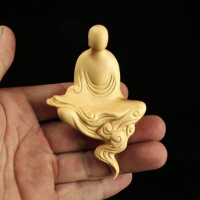 Namų dekoravimo aksesuarai Medžio drožyba Wuxiang Budos ornamentas Kūrybingi drožinėti Zen ornamentai 1 vnt.