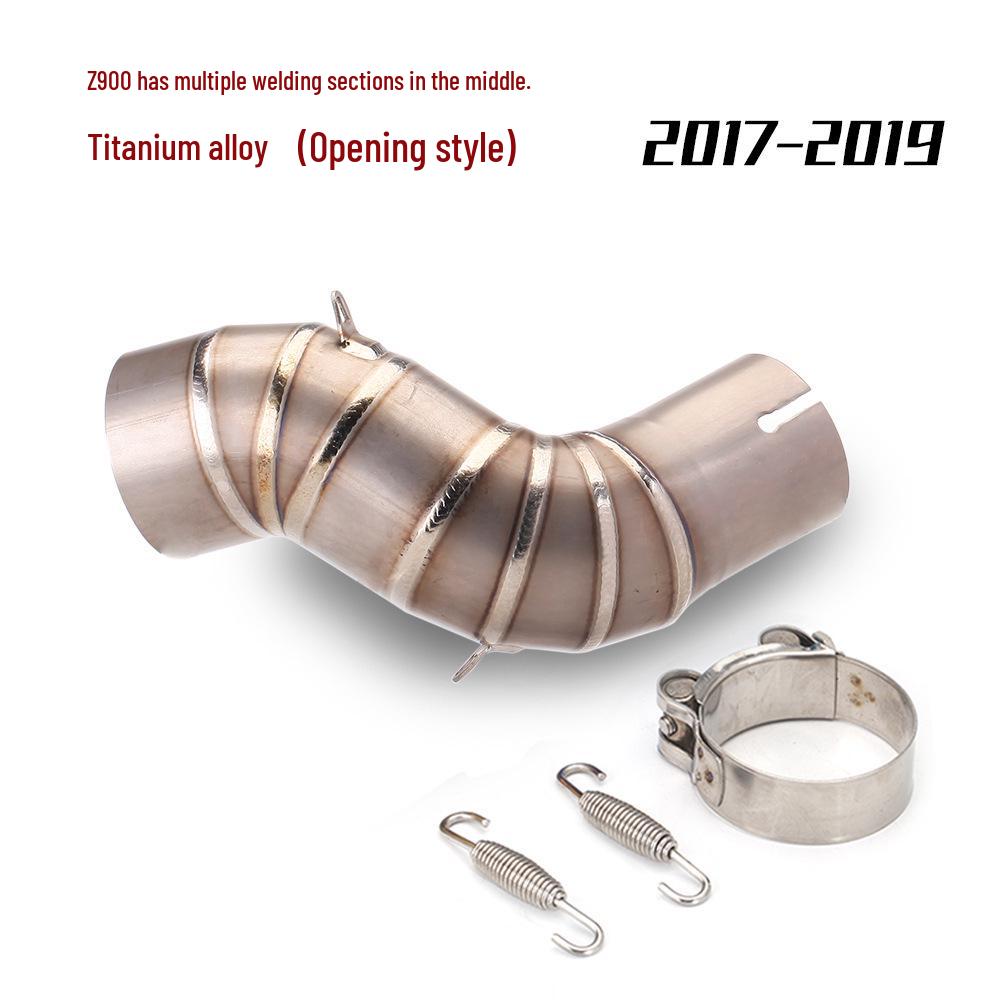 Z900 Motorcycle Exhaust Stainless Steel Titanium Alloy Mid-Pipe for 2017-2022 Models