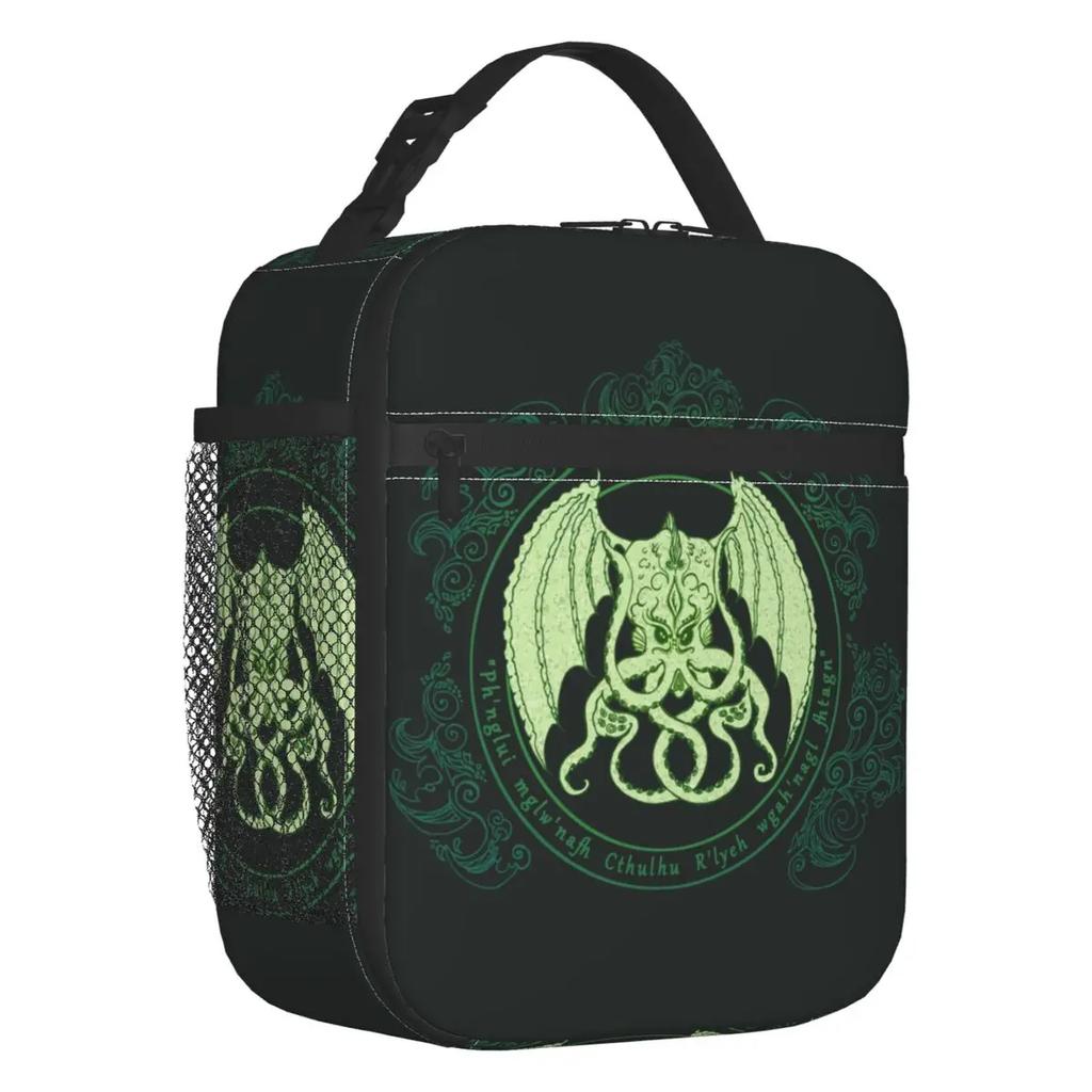 Теплоизолированные сумки для ланча «Зов Ктулху» Lovecraft Cat, контейнер для ланча, многоразовый, для школьного хранения, коробка для еды