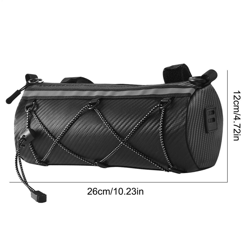 Bicycle Handlebar Bag-3L Waterproof Front Basket with Phone Mount Holder | Reflective Strap System,