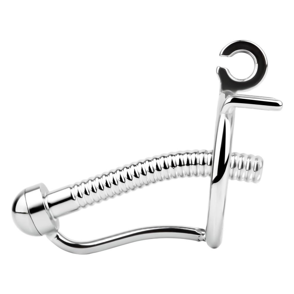 FRRK New Arrival Steel Male Chastity Cage PA Piercing Chastity Lock for Men Urethral Penis Plug Sex Dilator Sex Toys for Men