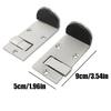 Floor Mount Door Stop Stainless Steel Door Stop 2 Pieces Safety Wedges With Rubber Pads For Apartment Travel Fast Food