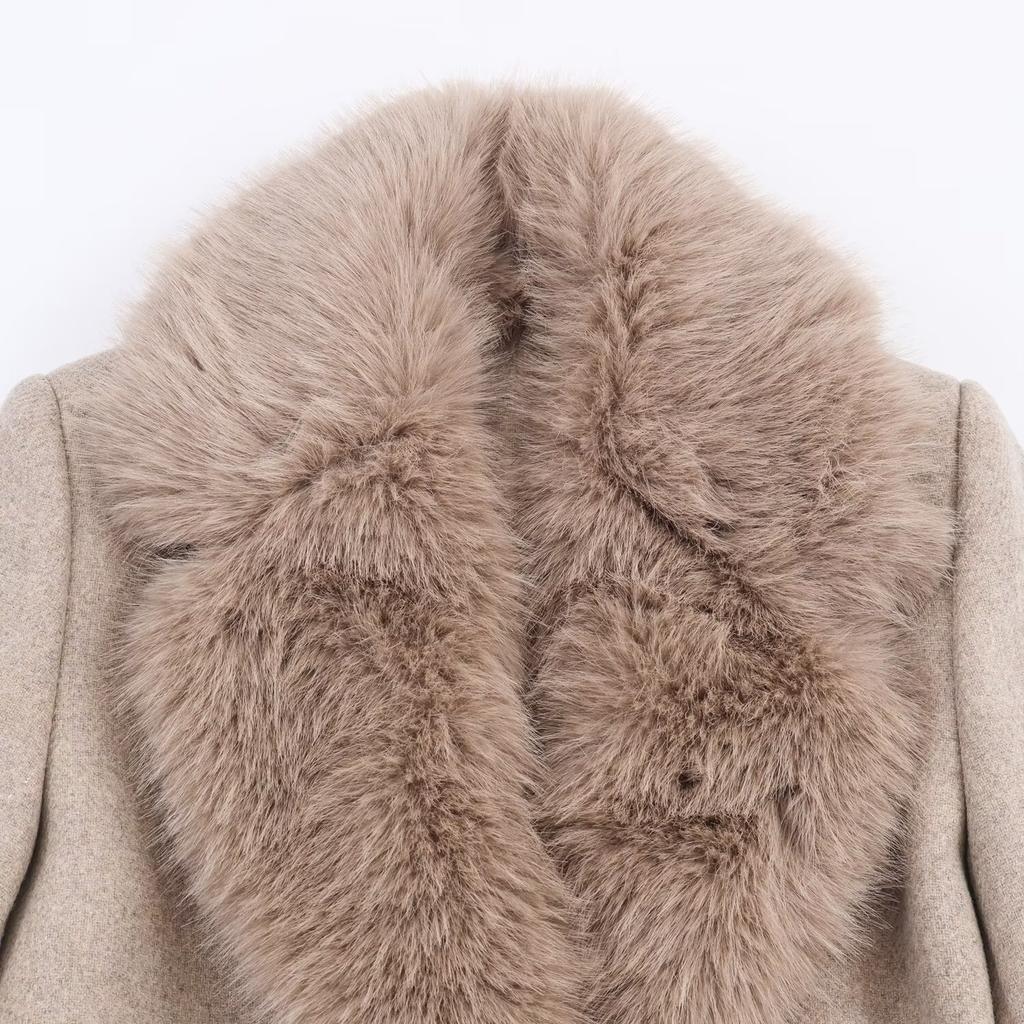 European and American style, new women's clothing, fashionable, artificial fur effect coat and coat 8535341