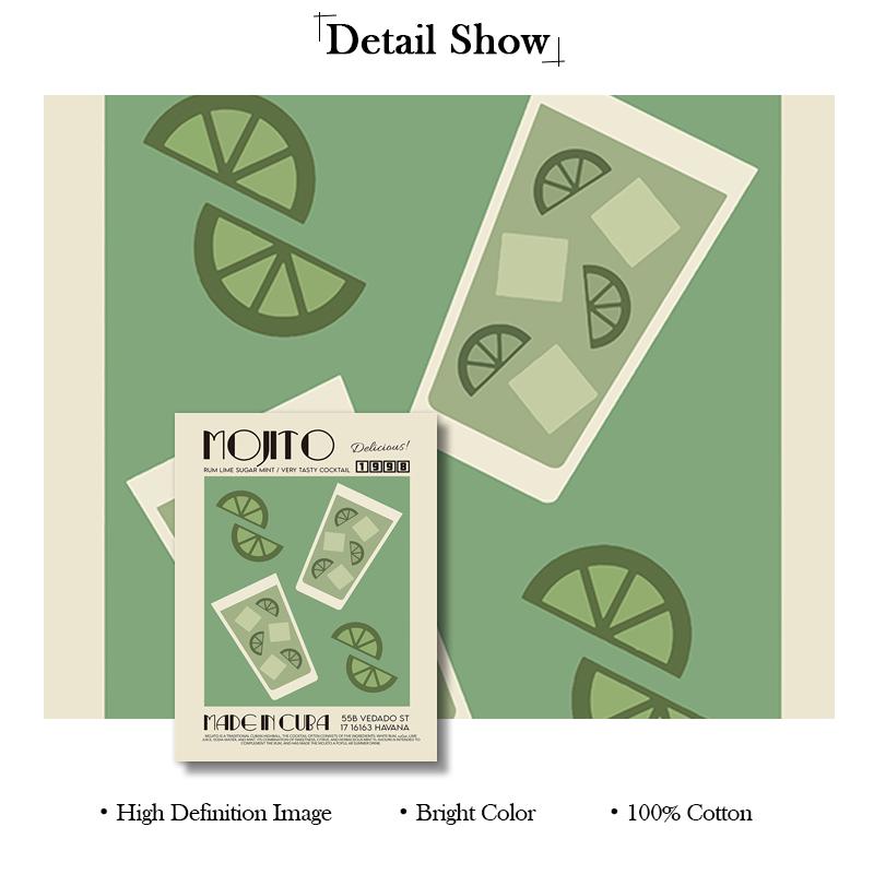 Funny Sushi Ramen Wall Art Canvas Painting Nordic Mojito Posters and Prints Banana Split Pictures for Kitchen Dinning Room Decor