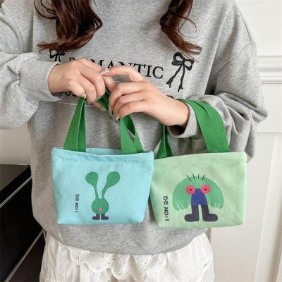 Canvas Bag Korean Style Small Bags Women'S Handbag Mini Hand Snack Bag Lunch Bag