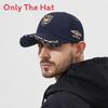 Fewk Spring Baseball Cap With Embroidered Shield Sun Protection For Casual Wear