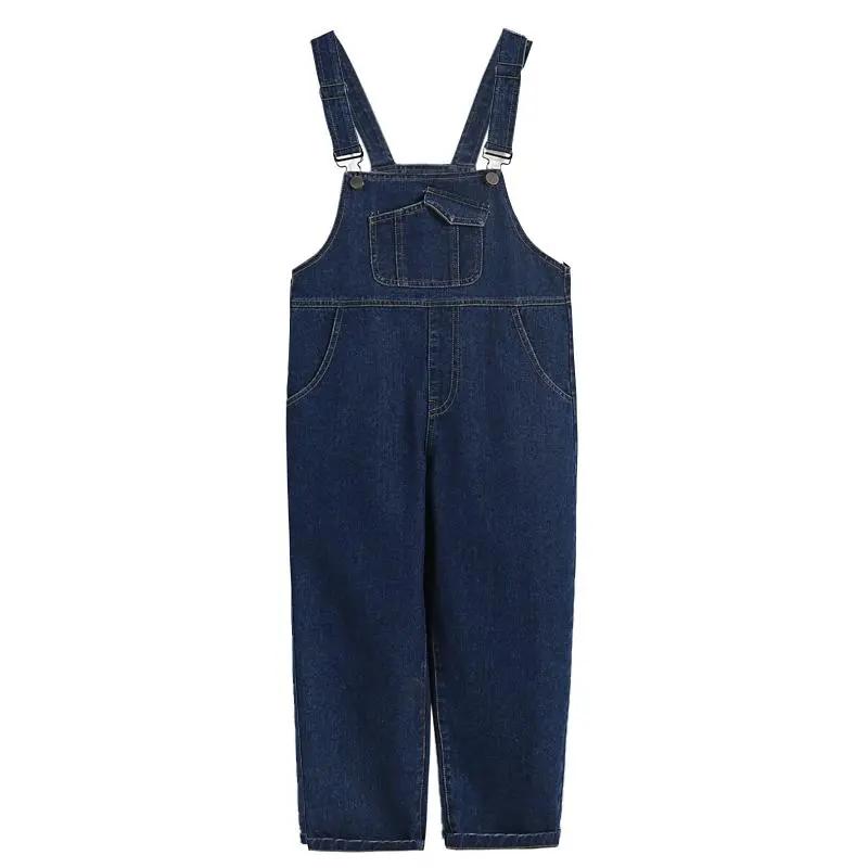 Salopette di jeans da bambina, Primavera e Autunno, Autunno per bambini, Pantaloni alla moda in stile occidentale, Pantaloni casual per bambini grandi