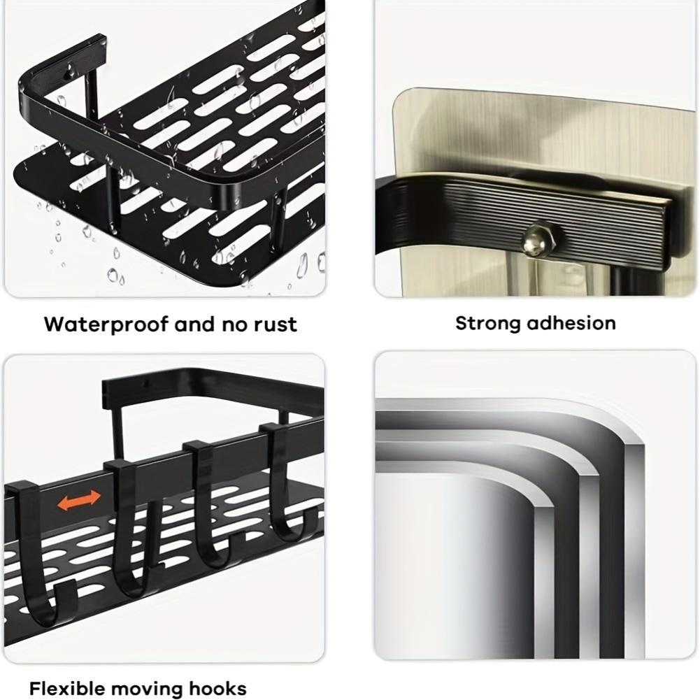 Non-punching Bathroom Rack ABS Thickened Toilet Bathroom Storage Rack Wall-mounted Bathroom