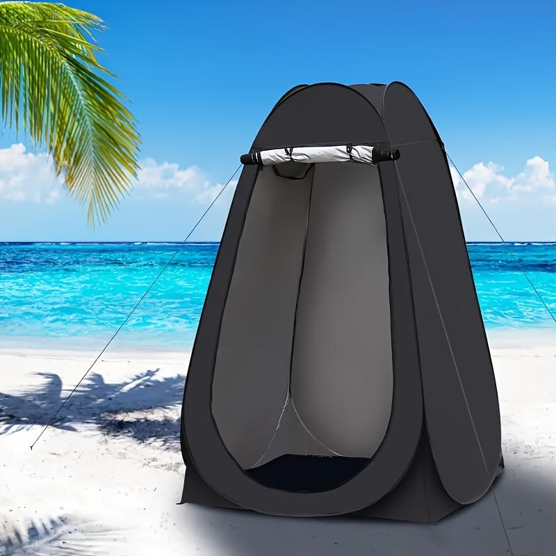 

Black Portable Pop Up Privacy Tent with Zipper Closure Easy Setup Non Waterproof Polyester Shelter for Beach Fishing Hiking