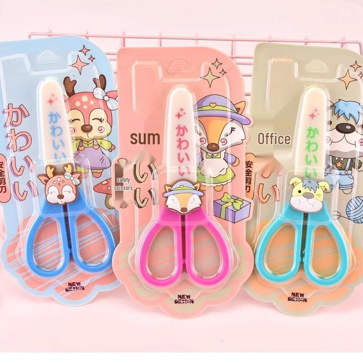 Capybara Cartoon Student Scissors - Cute Guinea Pig-Shaped Kids' Stationery for Paper Cutting