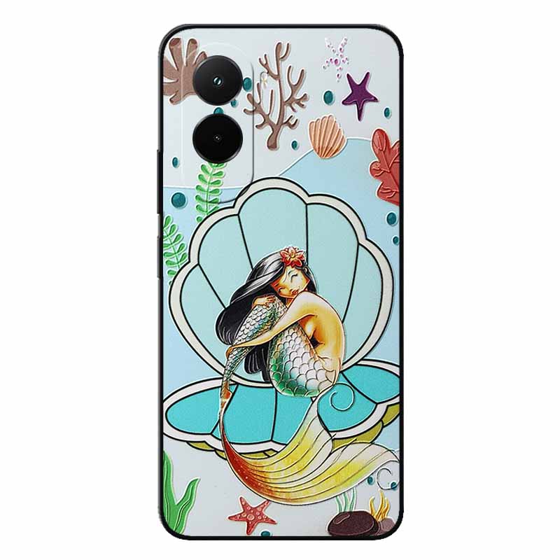 3D Relief Embossed Retro For Poco M7 4G Case Soft Silicone Back Cover For Xiaomi PocoM7 4G 3D TPU Relief Funda Poco M7  M7 4G 3D