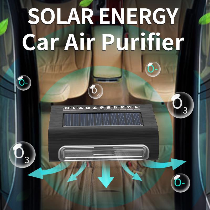 Solar Car Air Purifier Portable Odor Smoke Eliminator For Air Purifier Vehicle Home Office Travel Use USB Charging Air Purifier