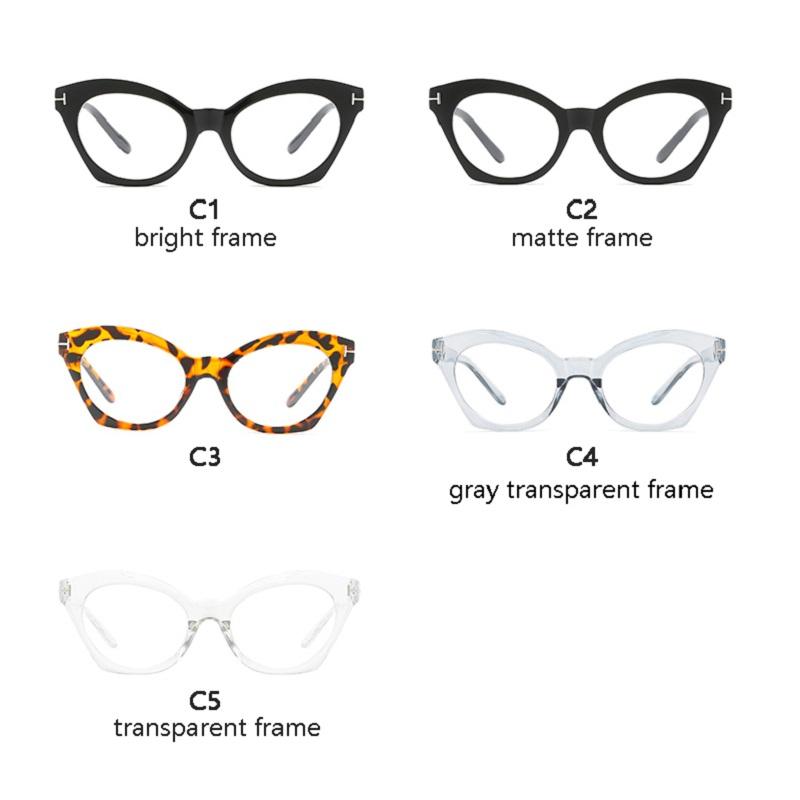 Sexy Cat Eye Eyeglasses Frames  Women Anti Blue Light Glasses Frame Brand Design Vintage Clear Blue Light Resistant Eyewear