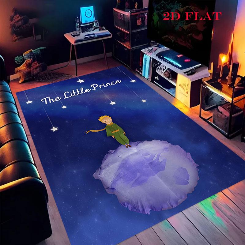 Little Prince Moon Carpet Rug for Living Room Bedroom Home Sofa Decoration,Kids play Nonslip Floor Mat